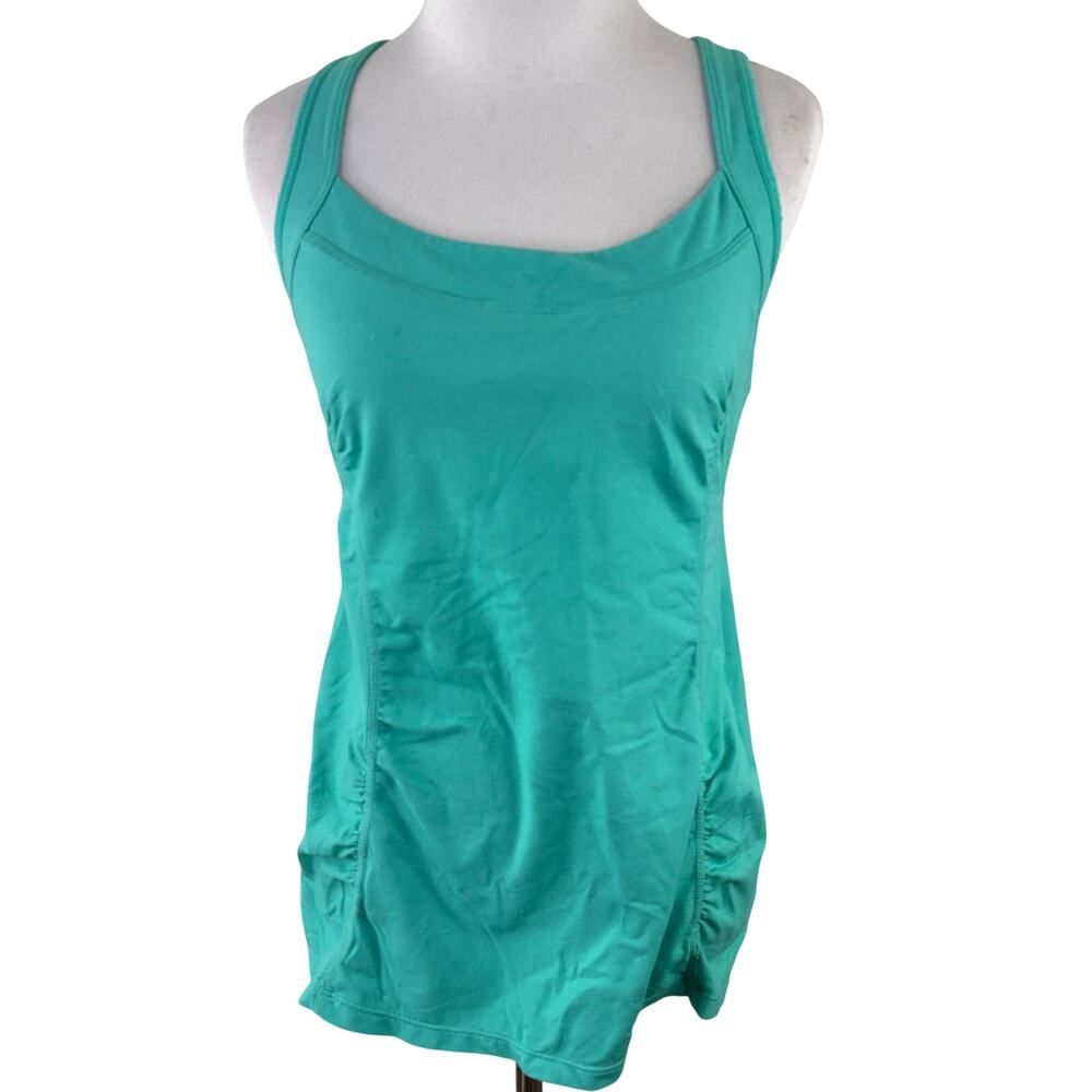 Athleta Women's Peace Of Mind Turquoise Halter Tank Top Size Medium